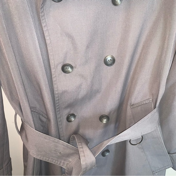 London Fog Women's Trench Coat Grey L - Picture 10 of 13